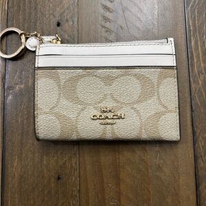 Coach Mini Skinny ID Case in Signature Canvas